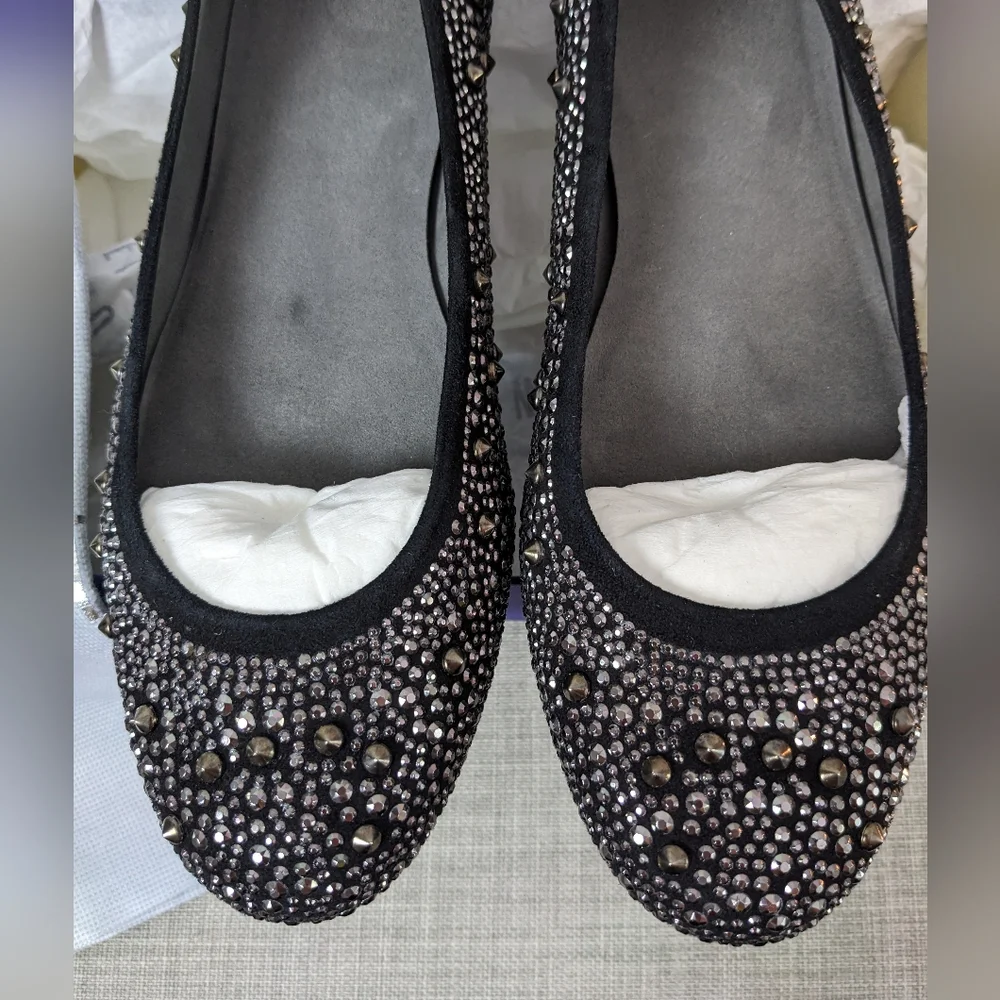 NIB, Stuart Weitzman Nubeads, Suede flats, Size 8M - Picture 1 of 14